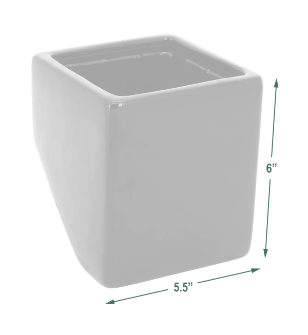 Cube Wall Planter - Light Gray - New in Box - Arcadia Garden Products 6" tall cube