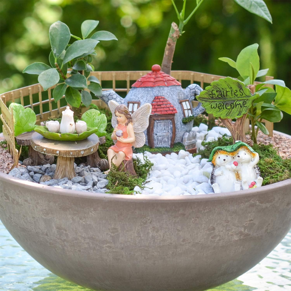 Tea Party Fairy Garden Kit by Arcadia Garden Products - 11 piece kit
