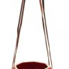 Diamond Shaped Ceramic Hanging Planter - Red- by Arcadia Gardening Products 4.5" tall