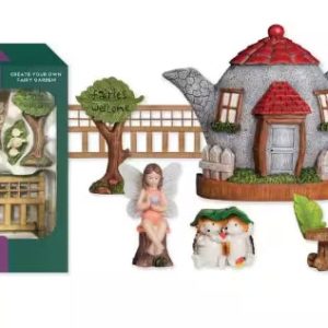 Tea Party Fairy Garden Kit by Arcadia Garden Products - 11 piece kit