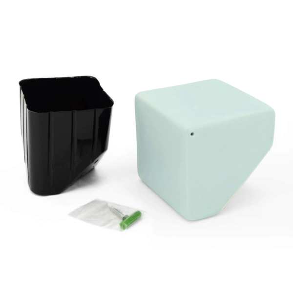 Cube Wall Planter - Mint Green - New in Box - Arcadia Garden Products 6" tall cube