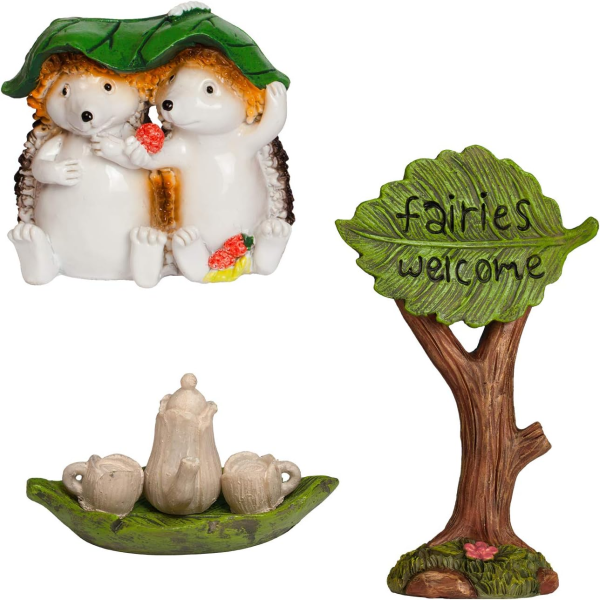 Tea Party Fairy Garden Kit by Arcadia Garden Products - 11 piece kit